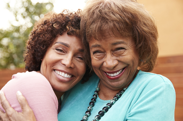 Assisted living advisor taking care of senior.
